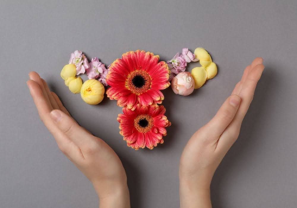Woman's hands with flowers
